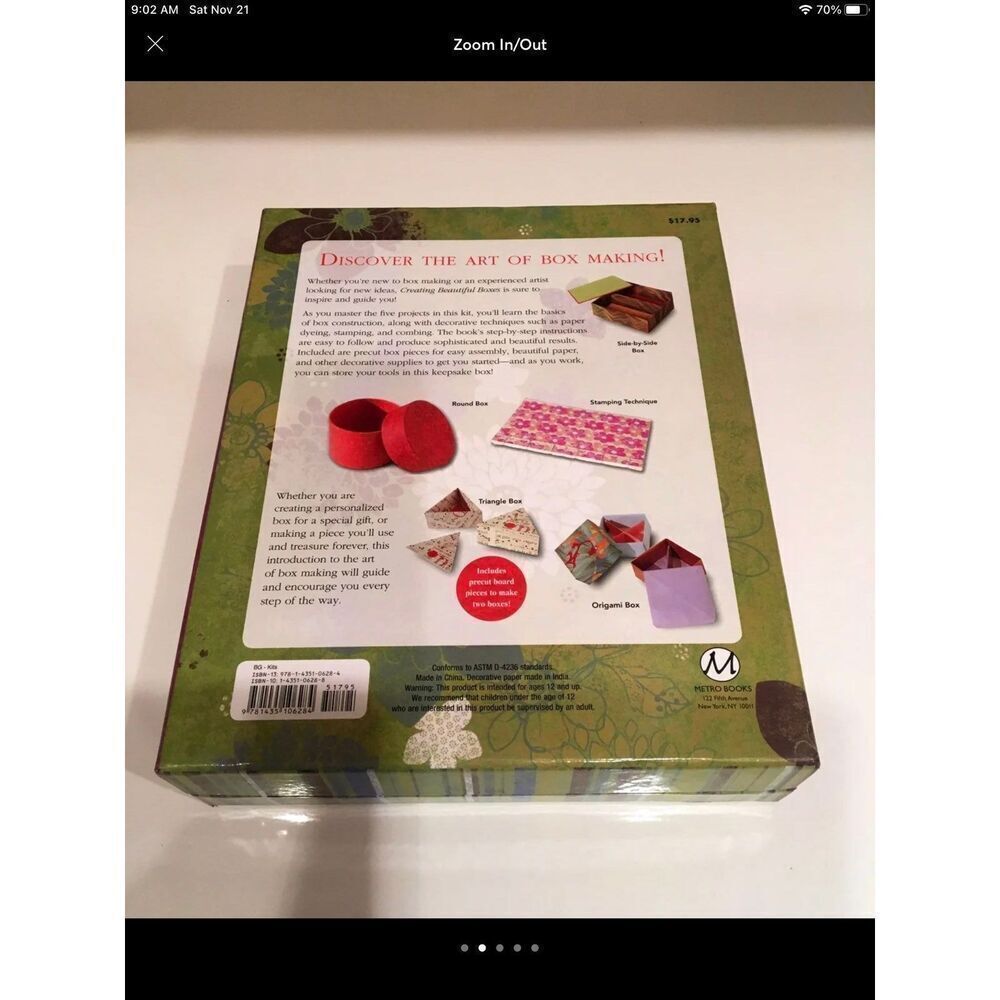 Box Making Craft Kit NWT - Picture 3 of 5